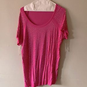 Pink sequins top